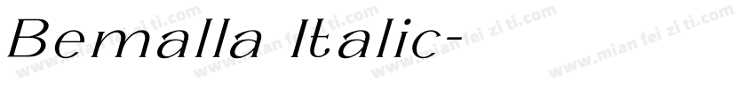 Bemalla Italic字体转换